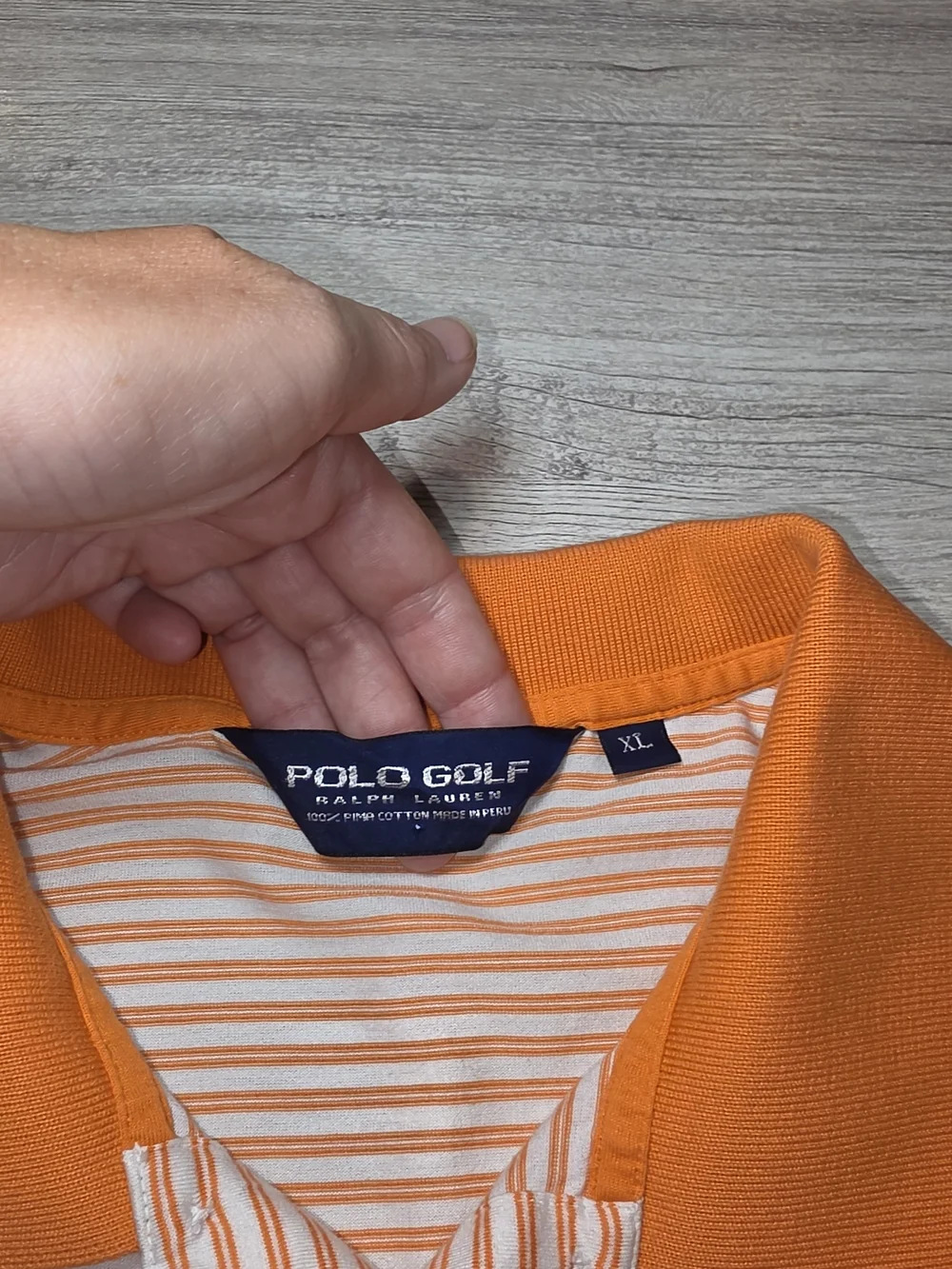 Polo Ralph Lauren Golf Short Sleeve Collared Shirt Men's Orange Size XL B7